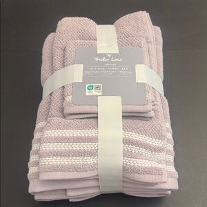 TRULY LOU 100% Cotton 6pc Bath Towel Set - Lavender